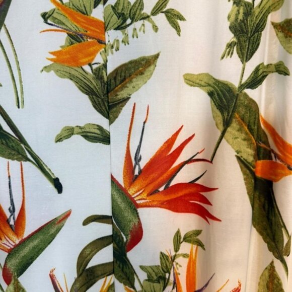 2Dye4 Tropical Floral Maxi Dress – White with Orange & Green Print – Women’s - M - Picture 8 of 13